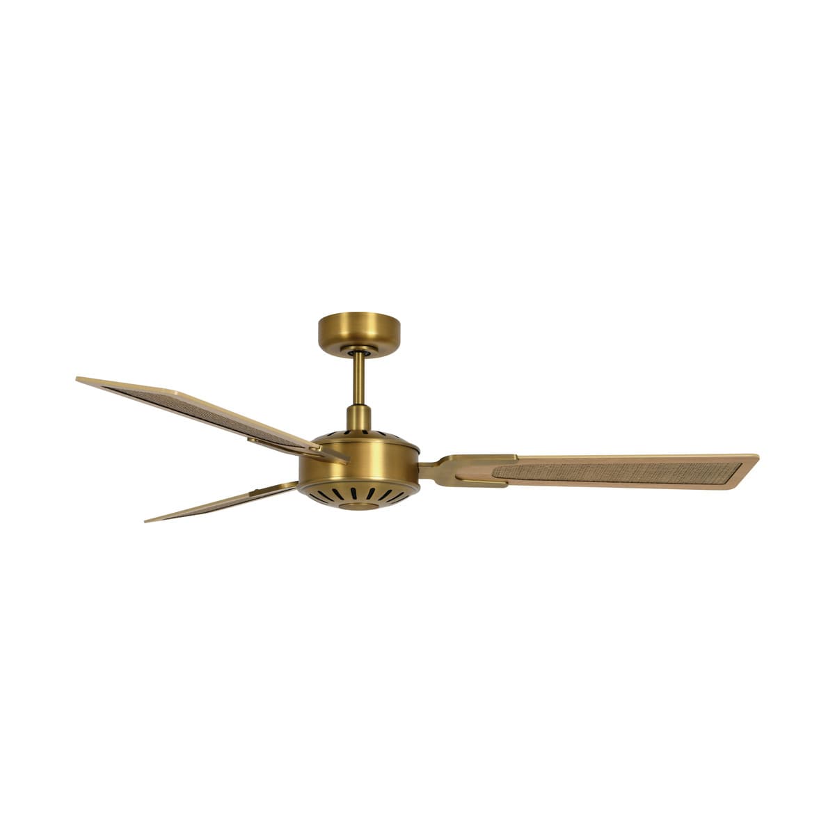 Carolina II 142cm DC Fan in Brass with Teak Blades