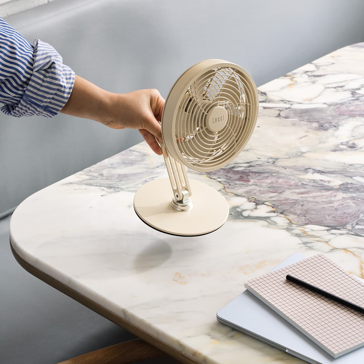 Toro Desk Fan in Almond-img-3