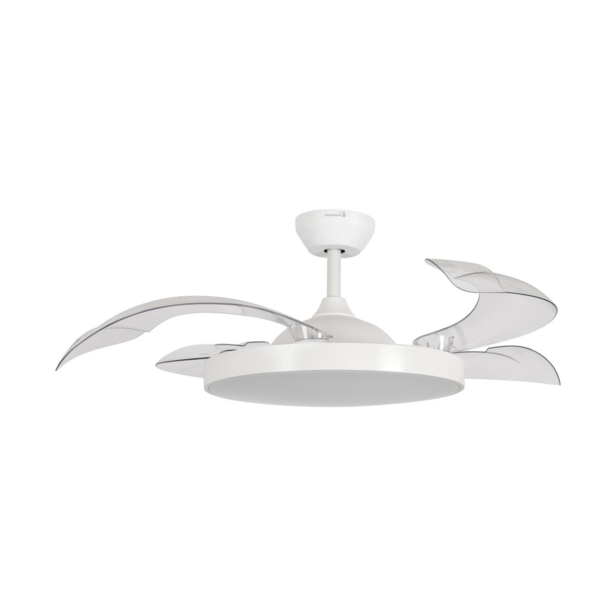 Fanaway Nimbus 117cm DC Retractable Blade Ceiling Fan with Light in White-img-1