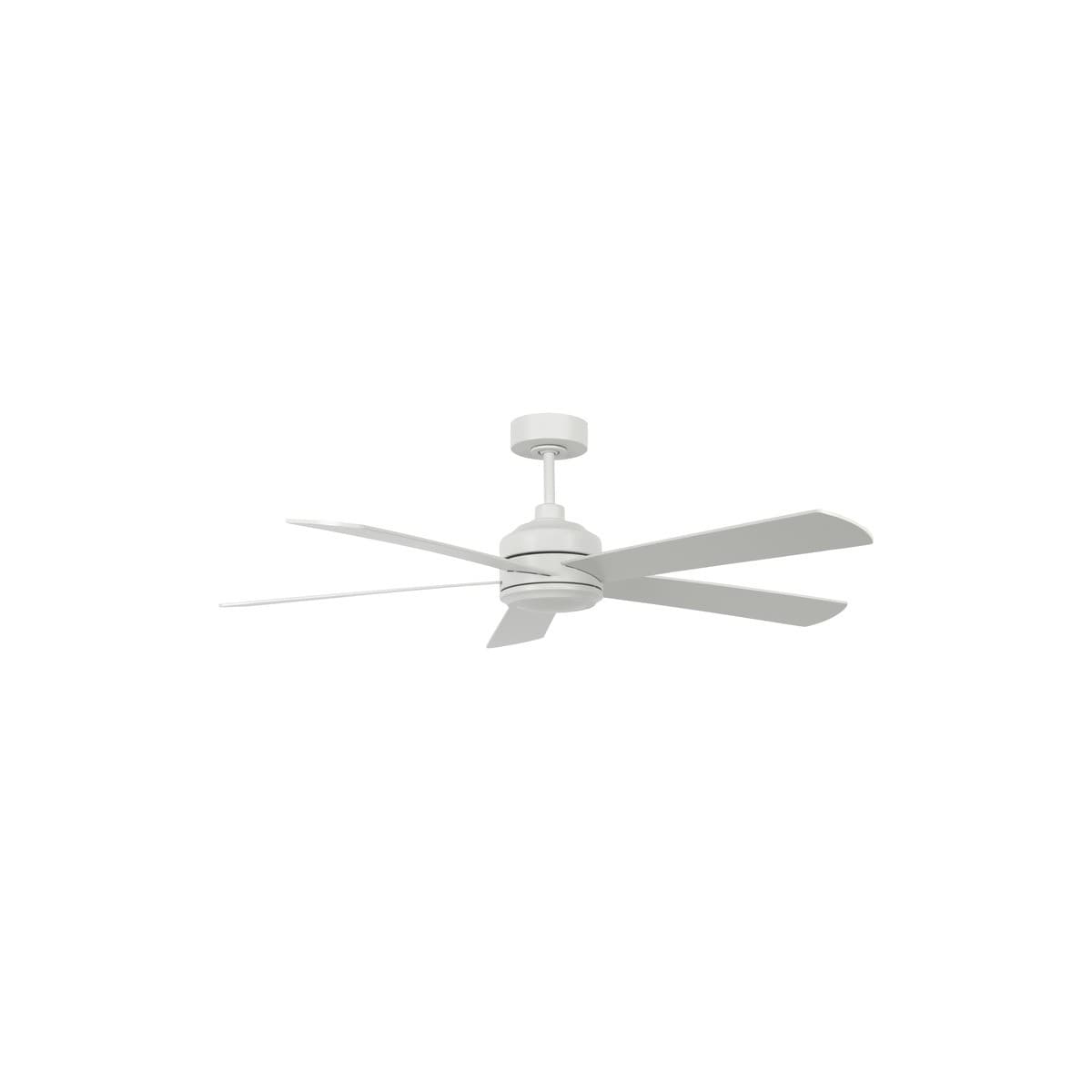 Heleus 132cm DC Fan with Light in White with White/Teak Blades-img-1