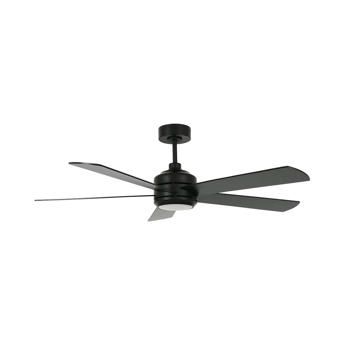 Heleus 132cm DC Fan with Light in Black with Black/Black Timber Blades-img-4