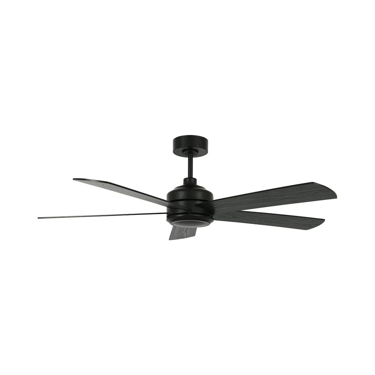 Heleus 132cm DC Fan with Light in Black with Black/Black Timber Blades-img-5
