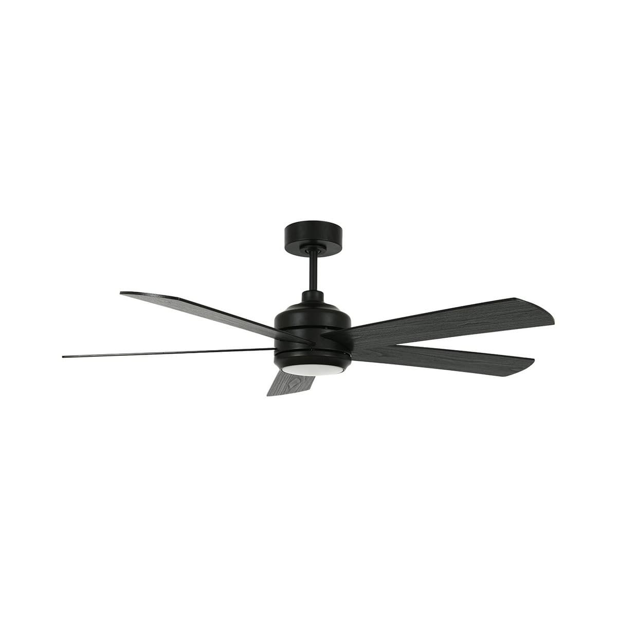 Heleus 132cm DC Fan with Light in Black with Black/Black Timber Blades-img-6