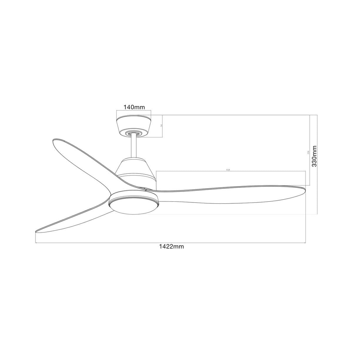 Whitehaven 142cm DC Fan with Light in White-img-5
