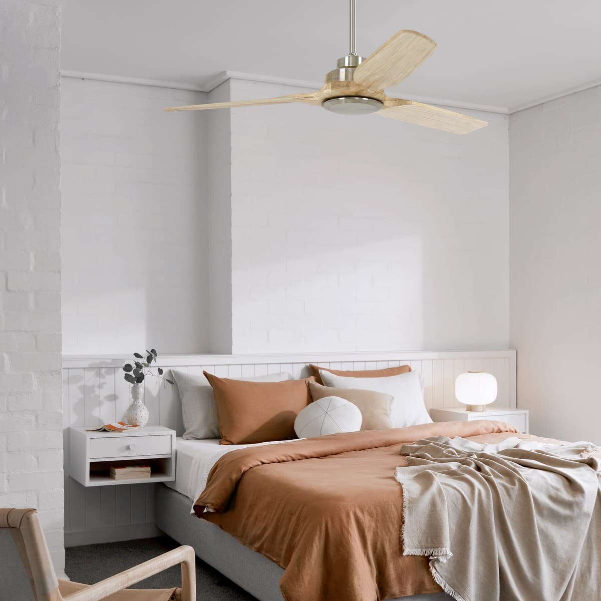 Shoalhaven 142cm Fan in Brushed Chrome with Ashwood Blades-img-2