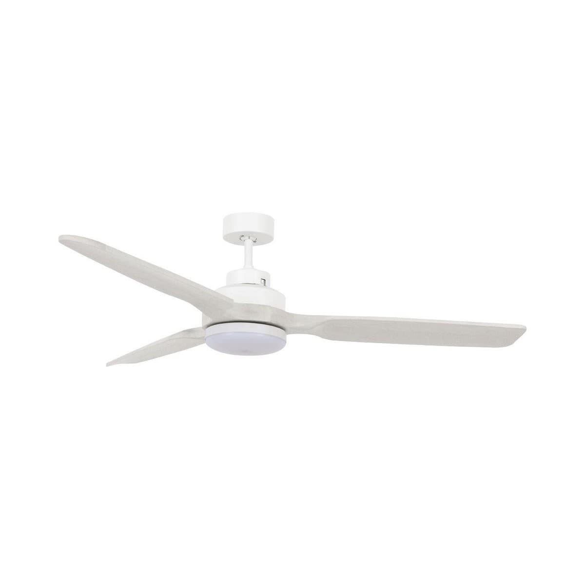 Shoalhaven 142cm Fan with Light in White with Whitewash Blades-img-1