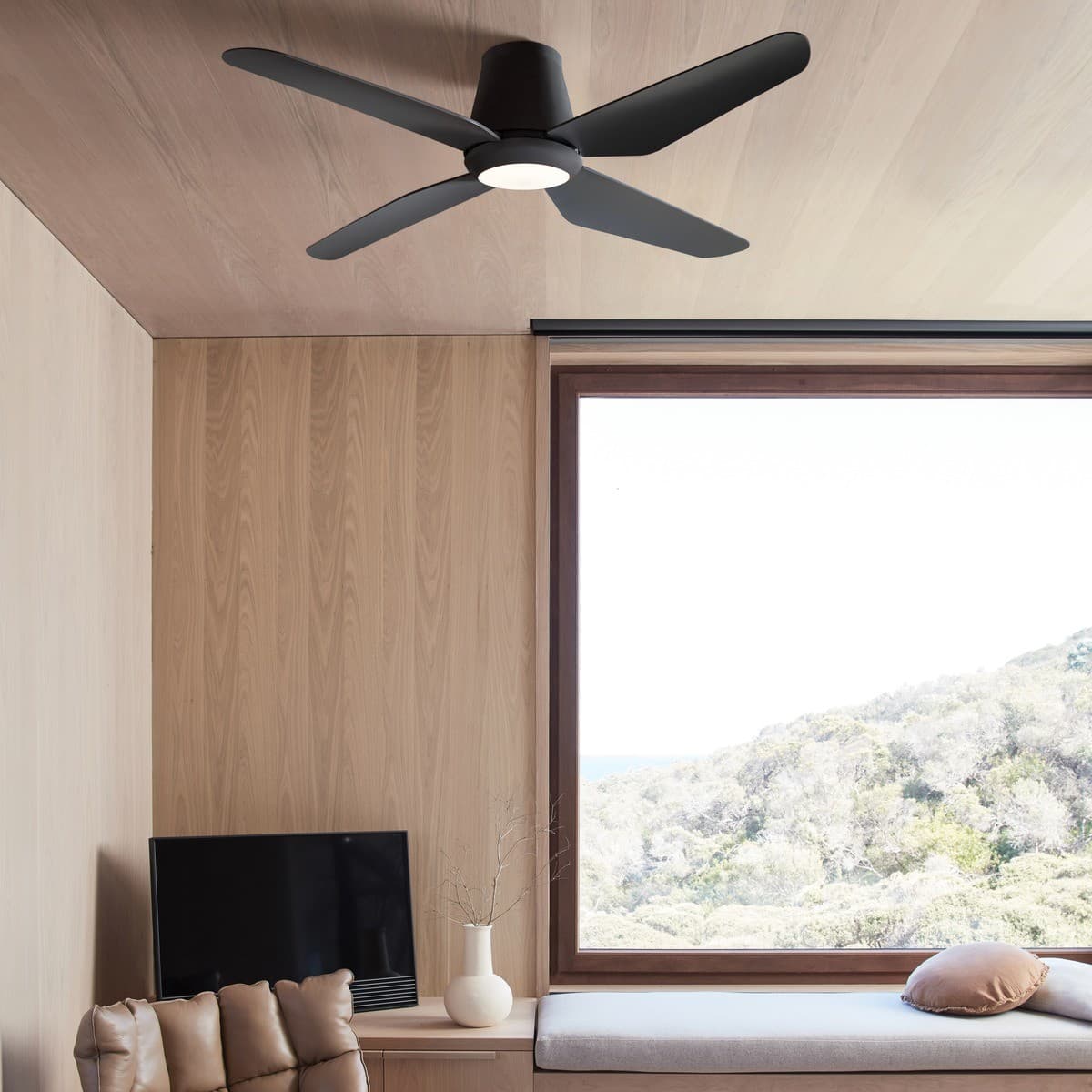 Aria 132cm CTC DC Fan with Light in Black-img-2
