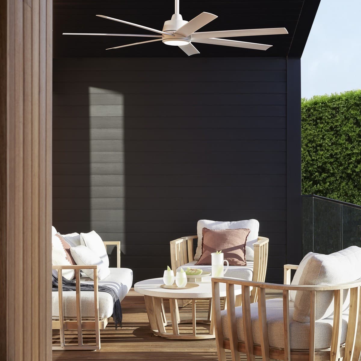 Atlanta 142cm DC Fan with Light in White-img-2