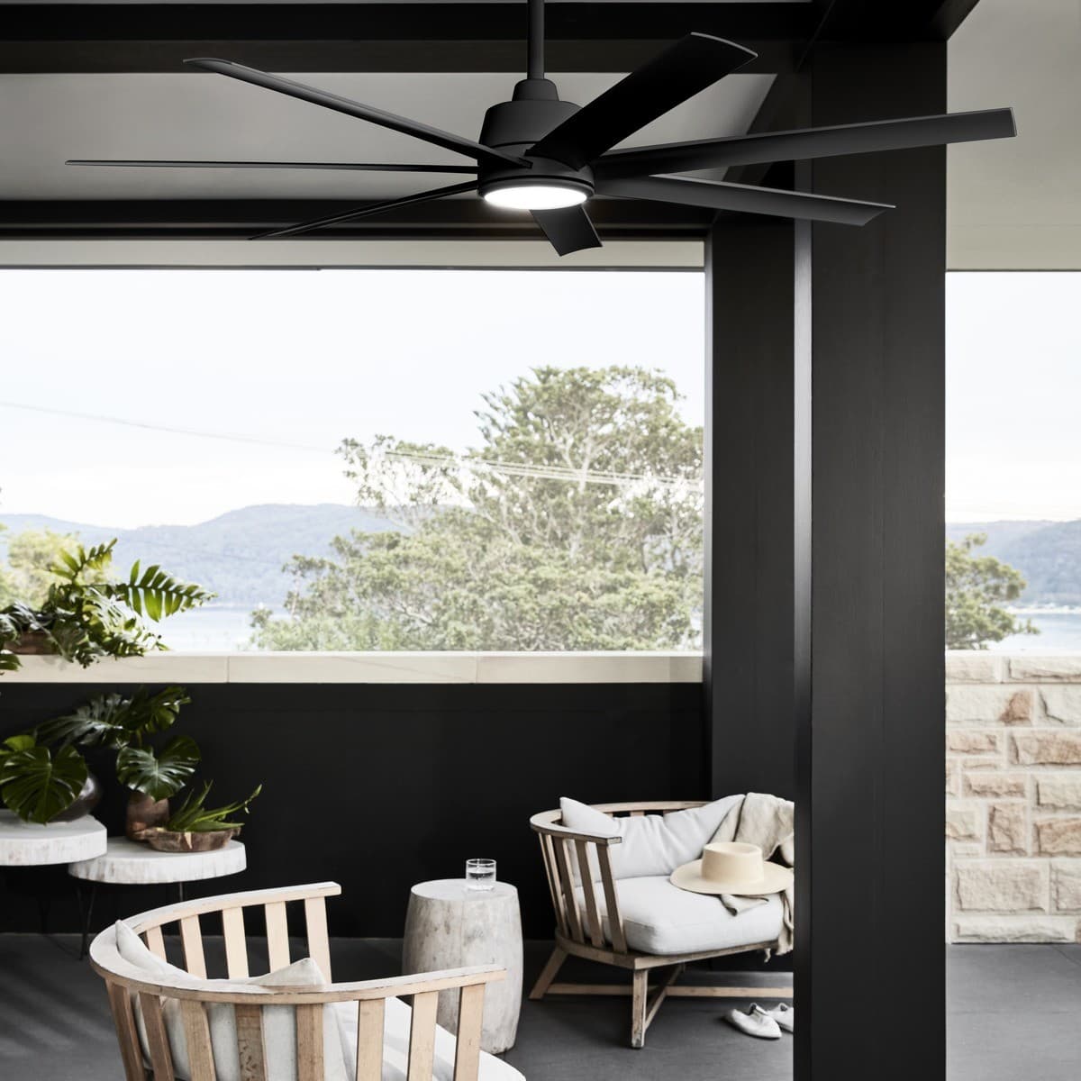 Atlanta 142cm DC Fan with Light in Black-img-2