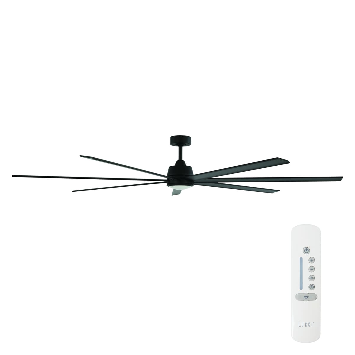 Atlanta 208cm DC Fan with Light in Black