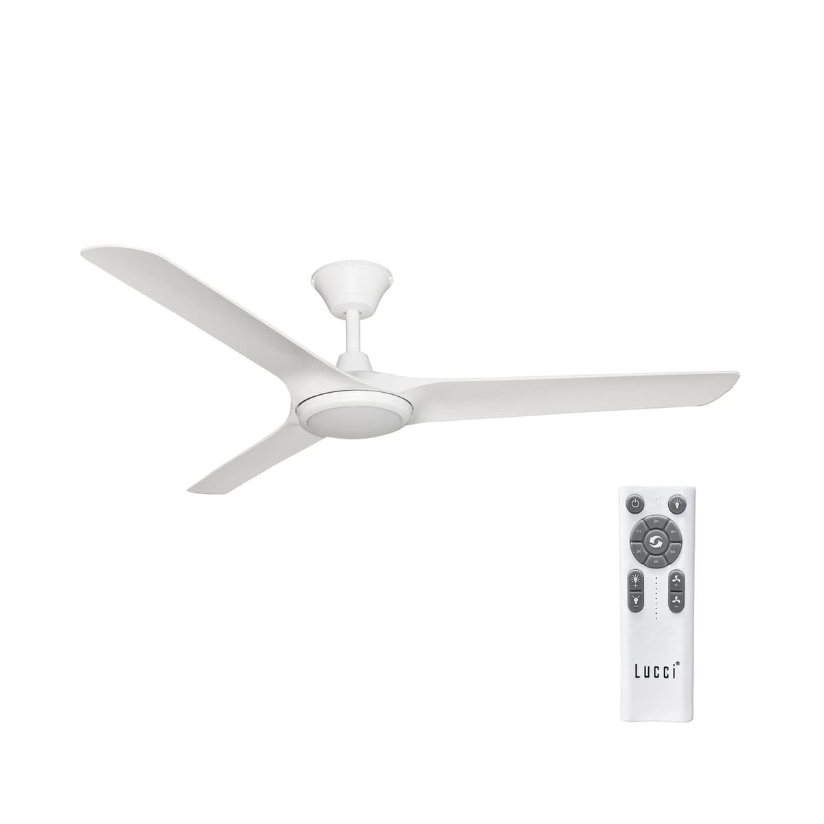 Abyss 142cm DC Fan with LED Light in White-img-2