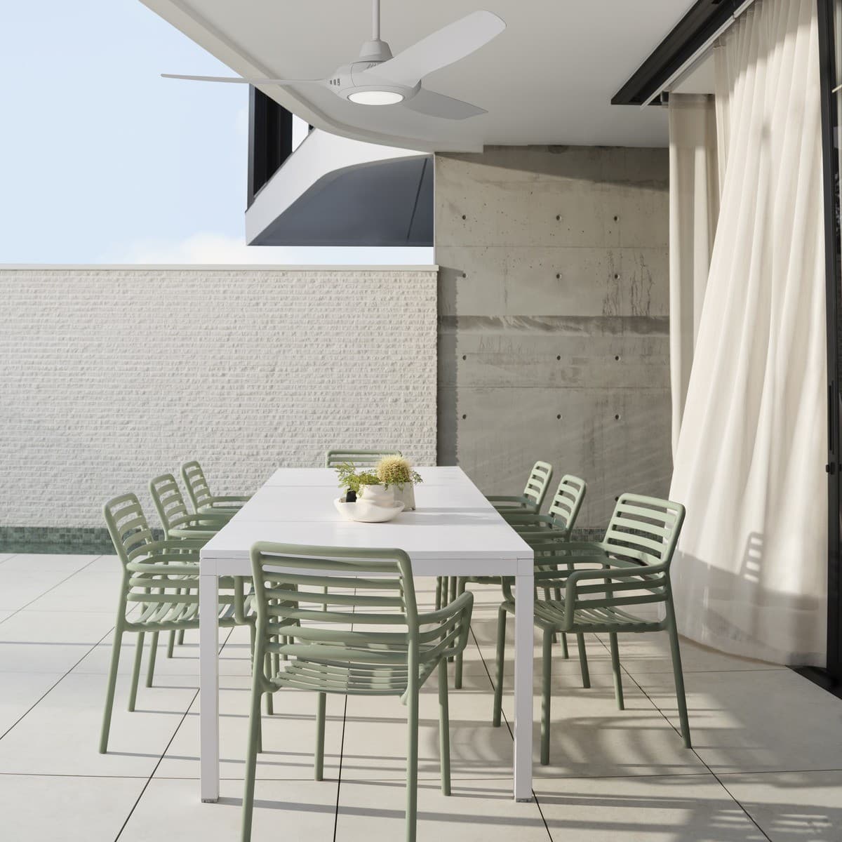 Hyperion 146cm DC Fan with Light in White-img-2
