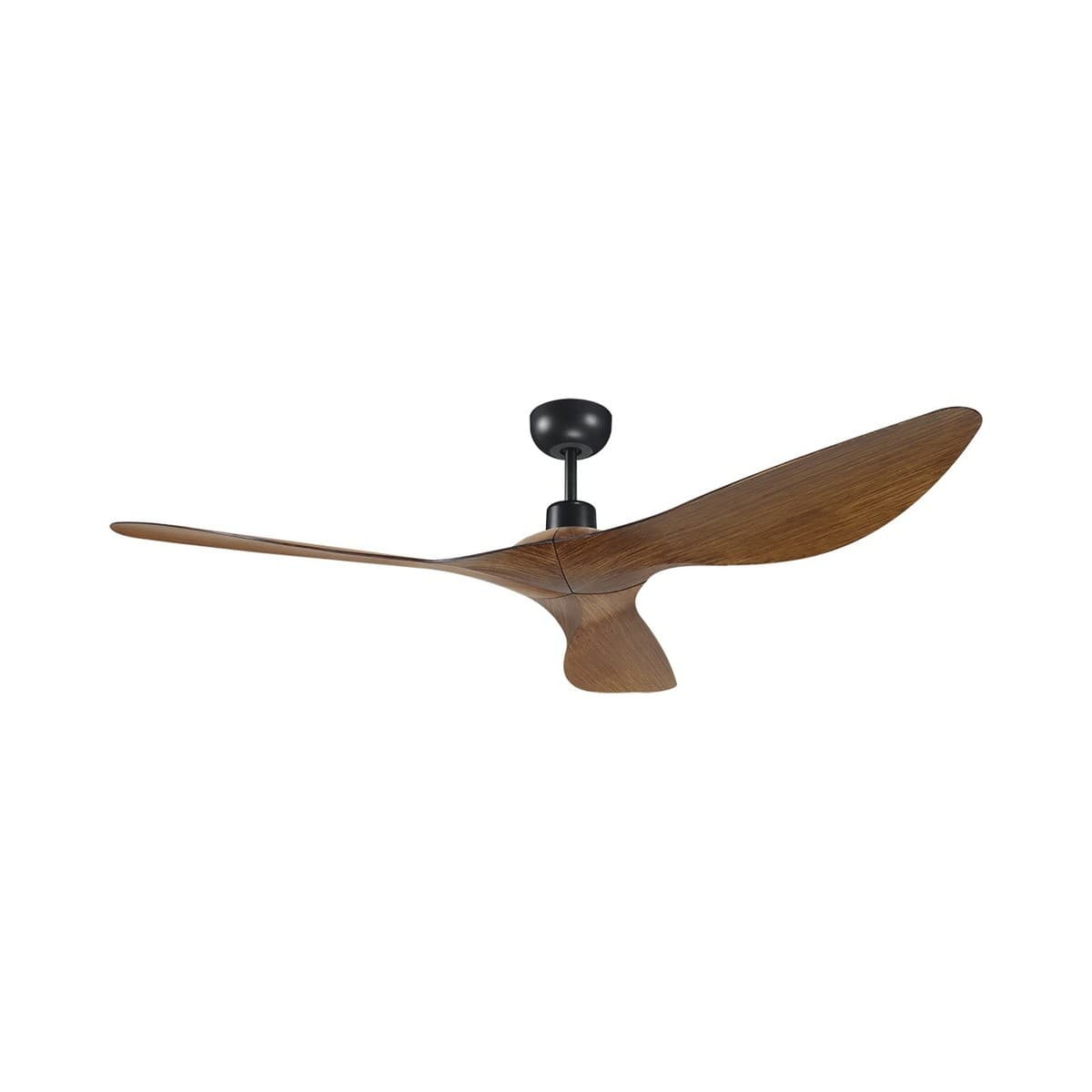 Kyber 137cm DC Fan in Black with Walnut Blades-img-1
