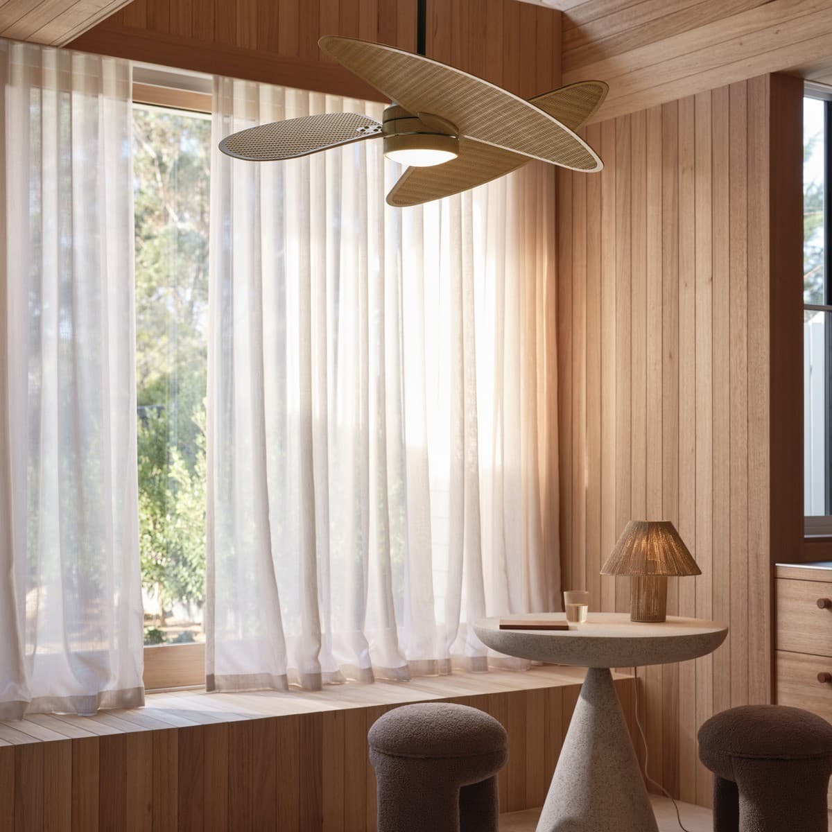 Sable 91cm DC Fan with Light in Natural-img-2