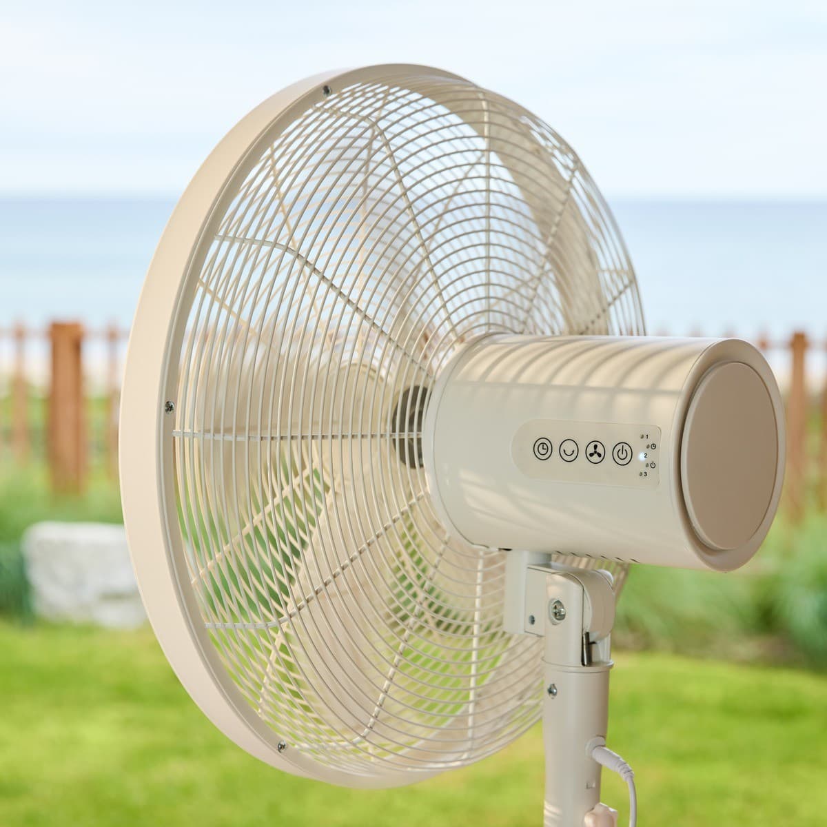 Glide 41cm DC Pedestal Fan in White-img-4