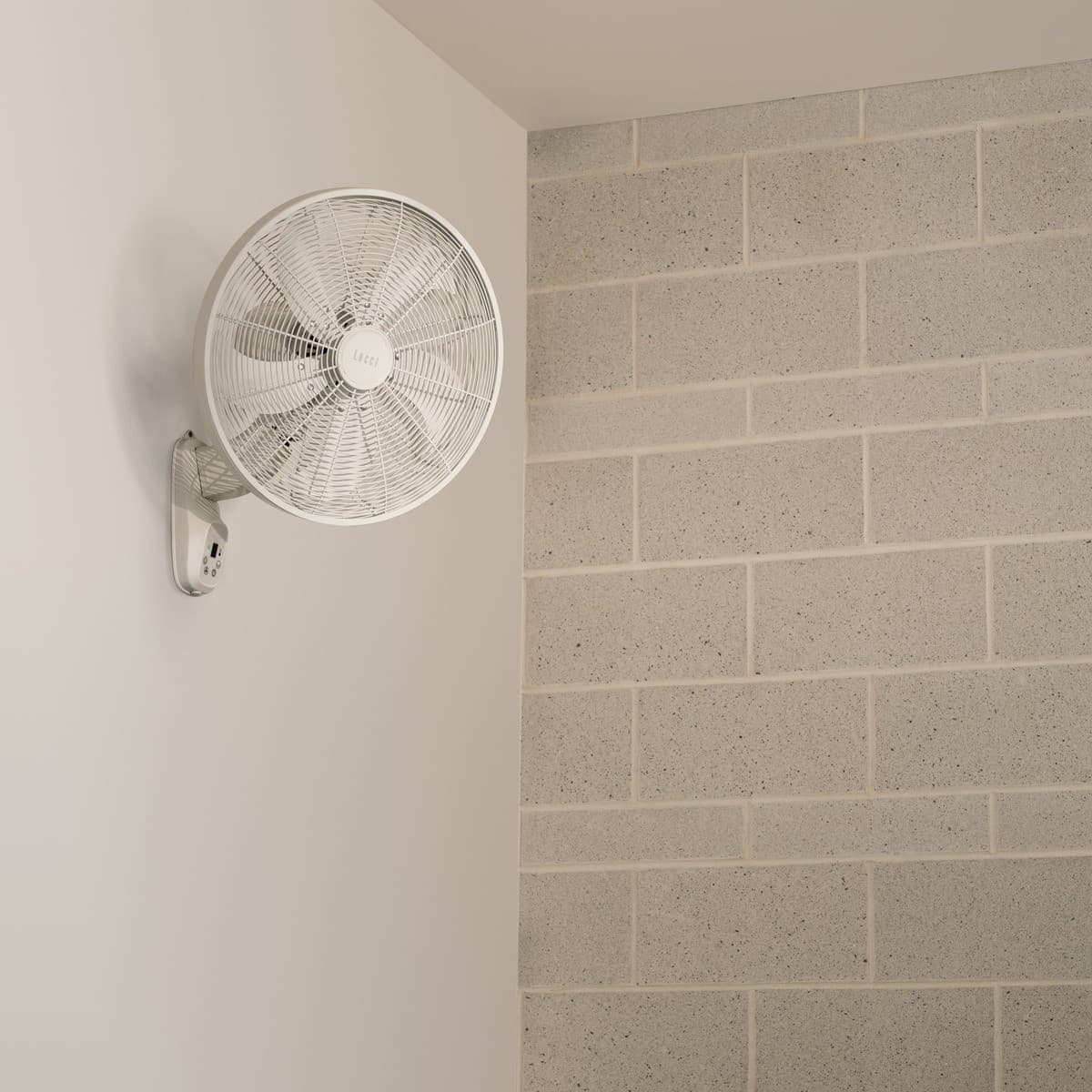 Glide 41cm DC Wall Fan with Remote in White-img-2