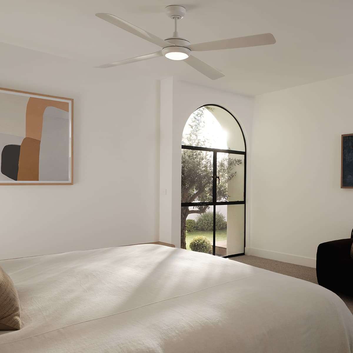 Slipstream 142cm DC Fan with Light in White-img-2