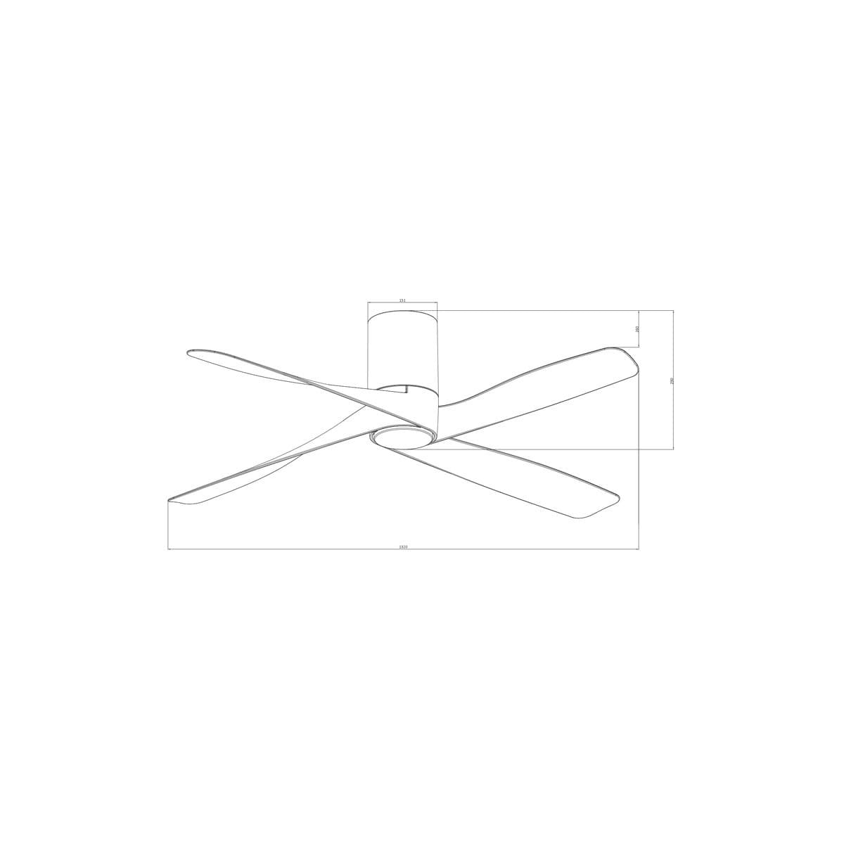 Riviera 132cm DC Fan with Light in White-img-2