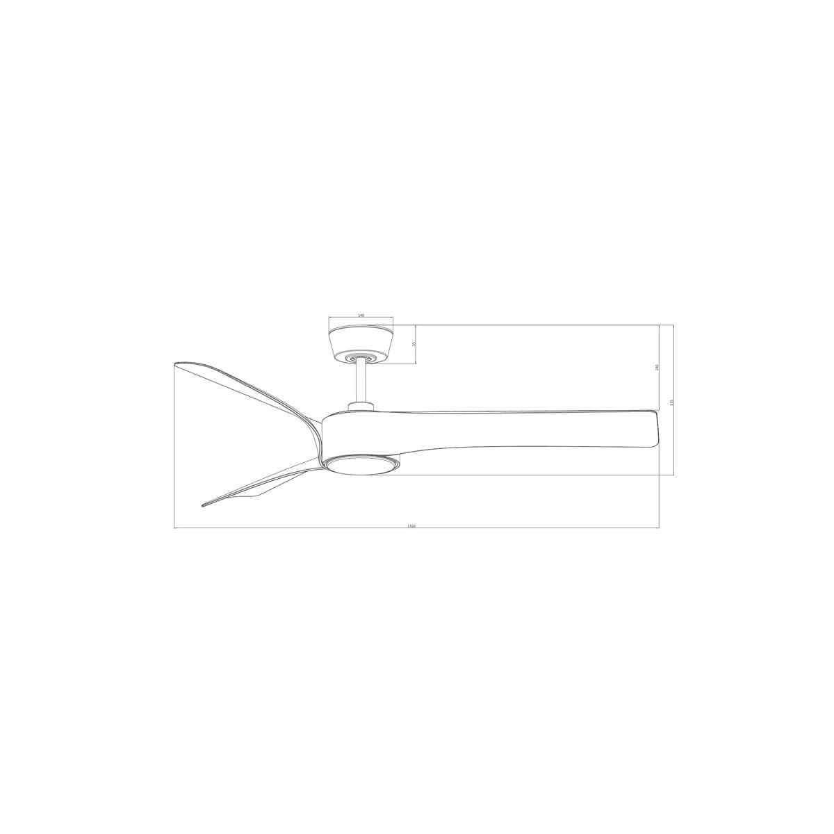 Line 132cm DC Fan with Light in White-img-2