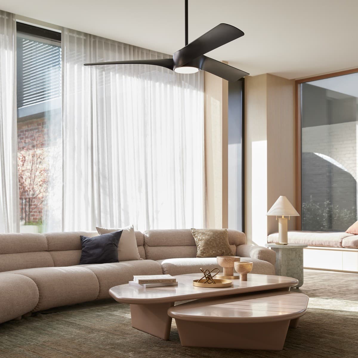 Line 132cm DC Fan with Light in Black-img-3