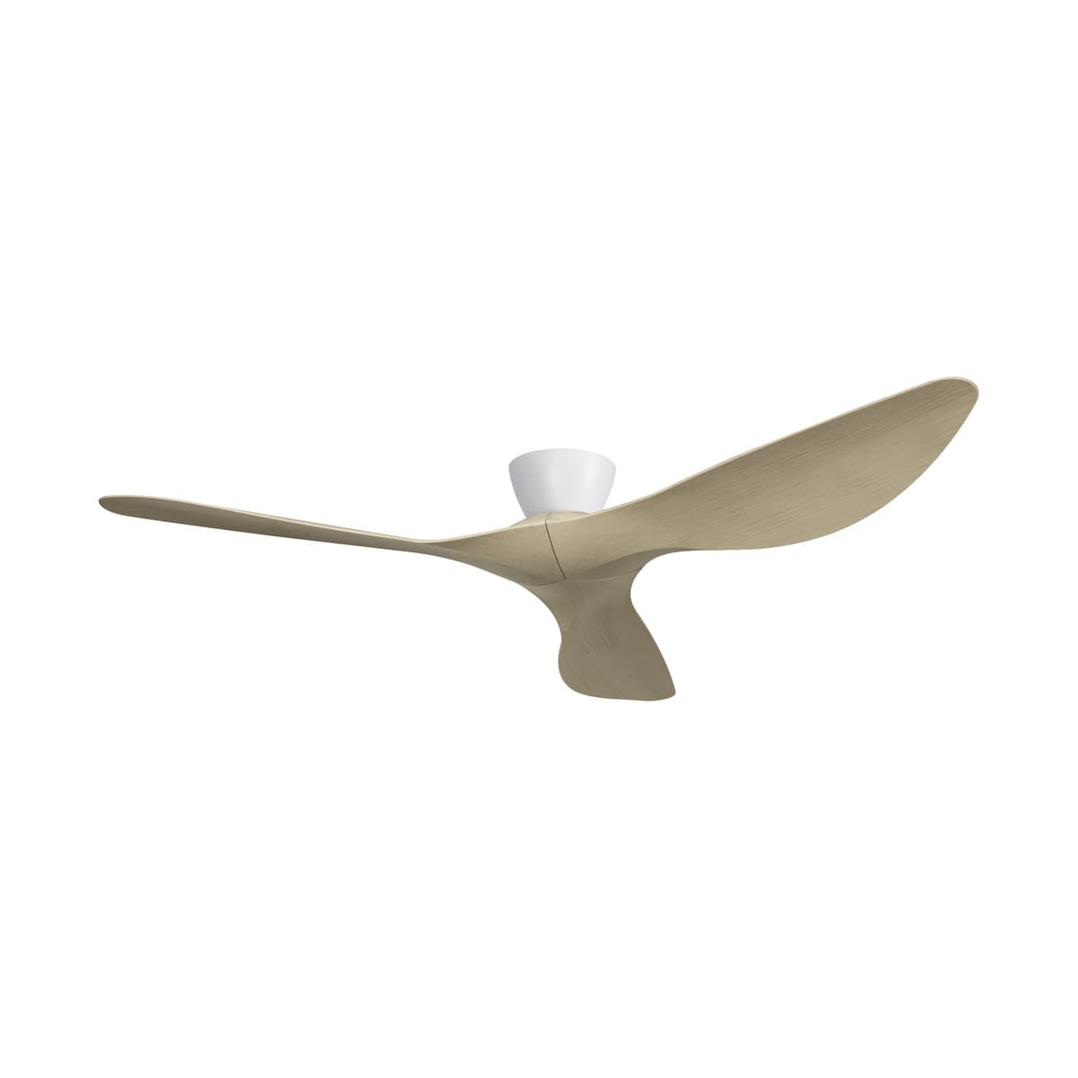 Kyber 137cm DC Close to Ceiling Fan in White with Ash Blades