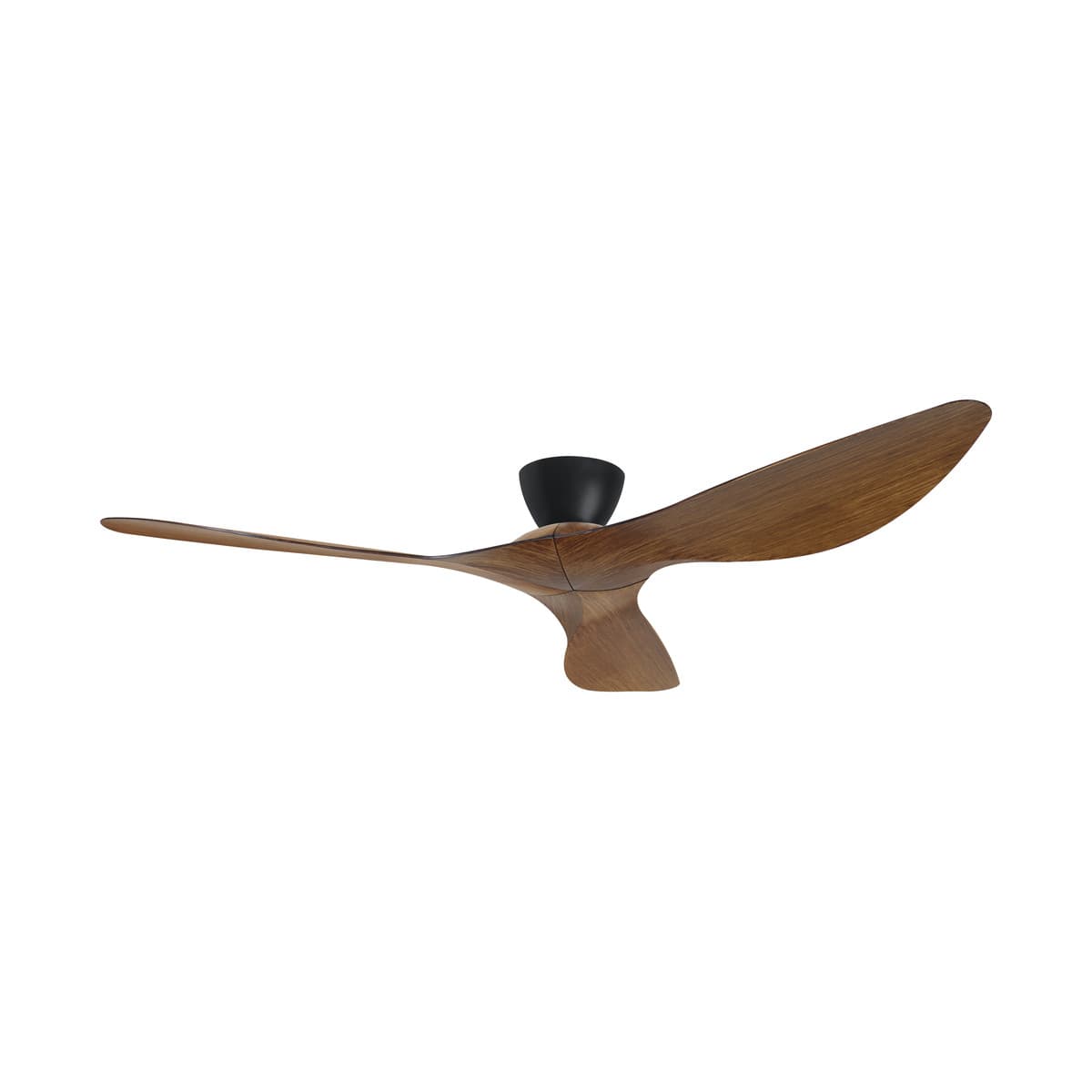 Kyber 137cm DC Close to Ceiling Fan in Black with Koa Blades
