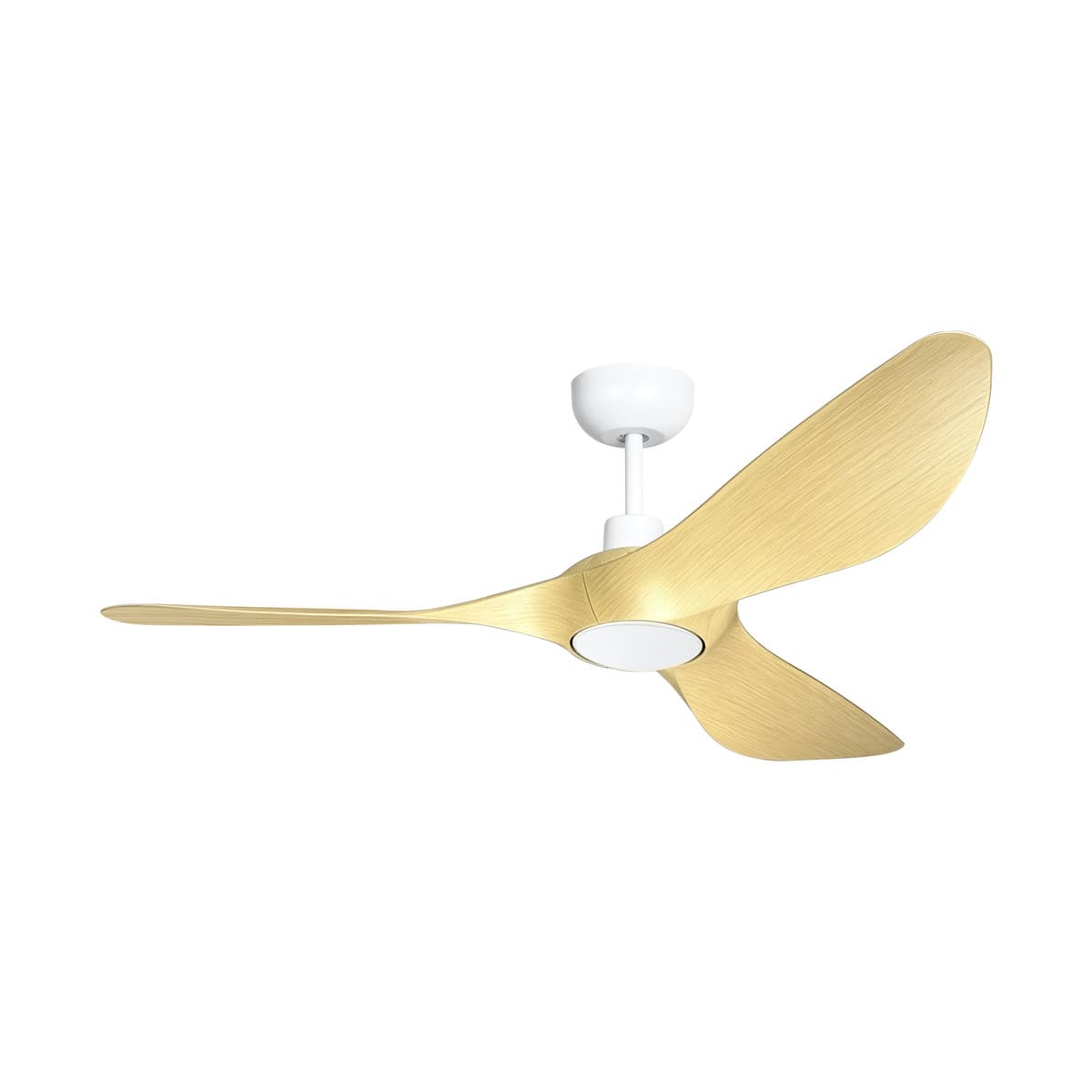 Kyber 137cm DC Fan with Light in White and Ash Blades