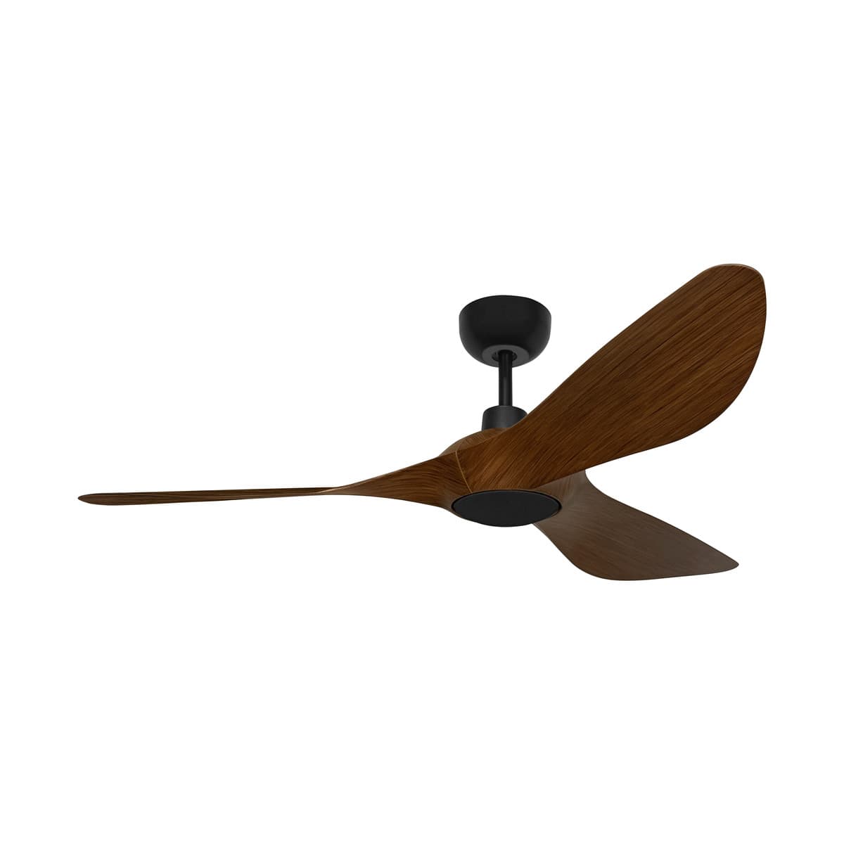 Kyber 137cm DC Fan with Light in Black and Koa Blades