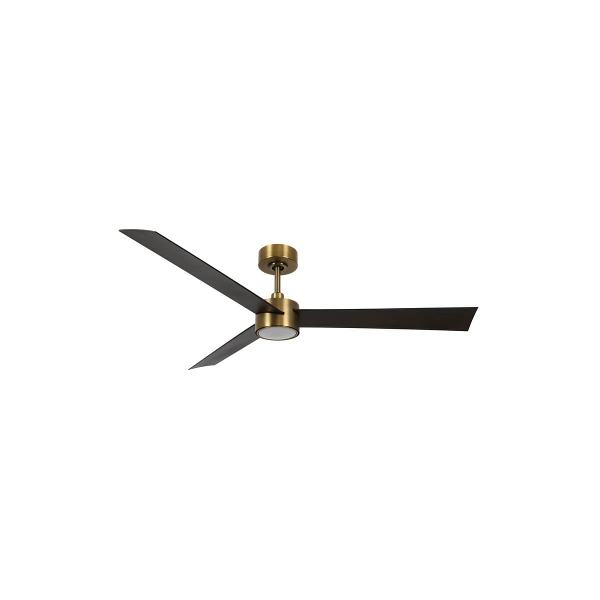 Climate IV 132cm DC Fan with Light in Antique Brass with Walnut Blades-img-1