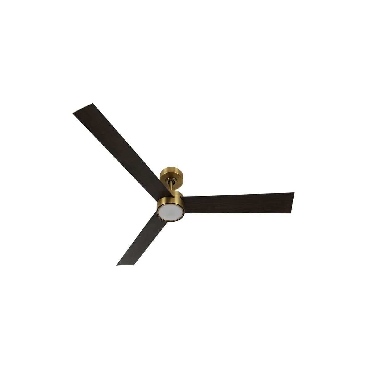 Climate IV 132cm DC Fan with Light in Antique Brass with Walnut Blades-img-2