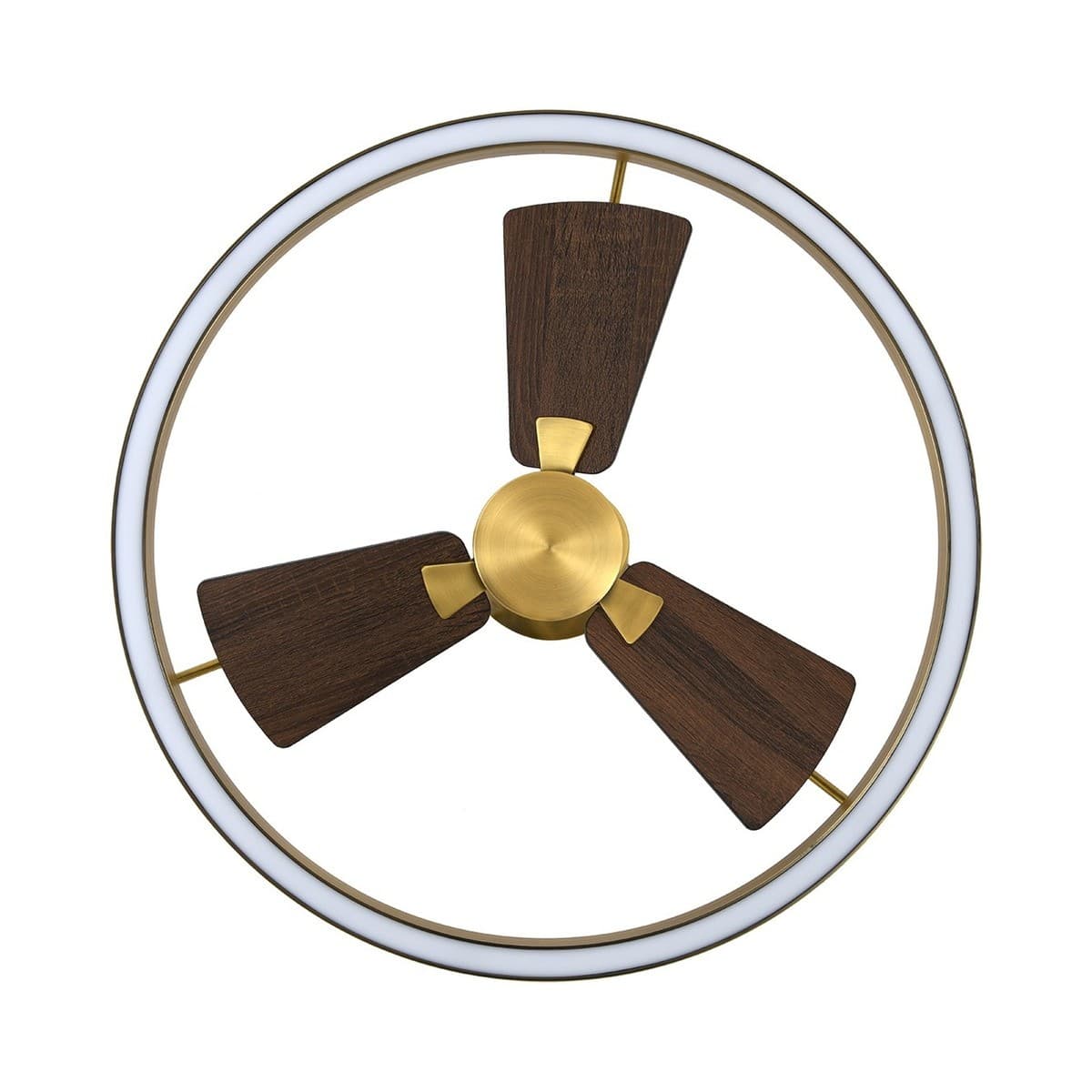 Cessna DC Fan with 700mm LED Light in Antique Brass with Walnut Blades-img-5