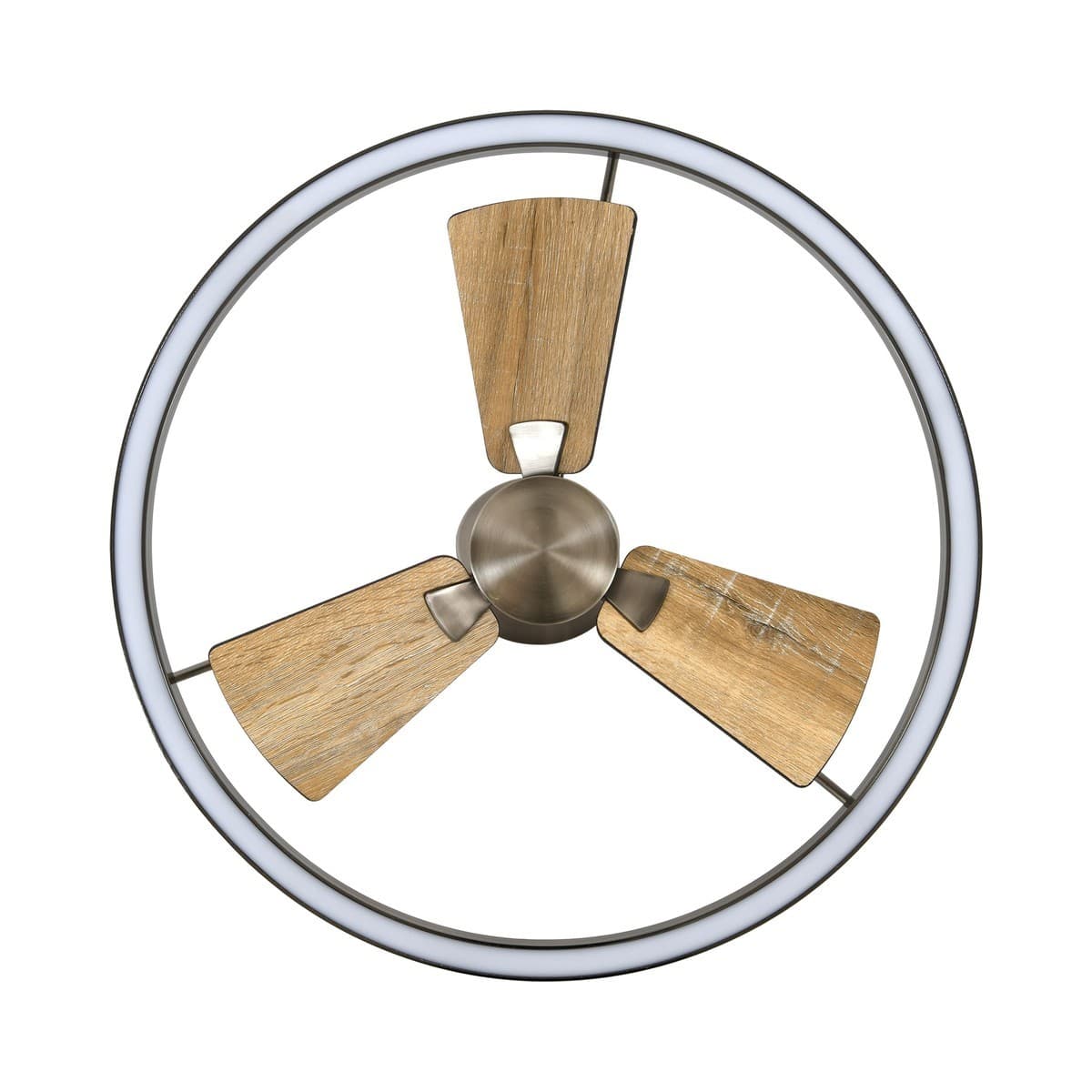 Cessna DC Fan with 700mm LED Light in Antique Nickel with Teak Blades-img-3