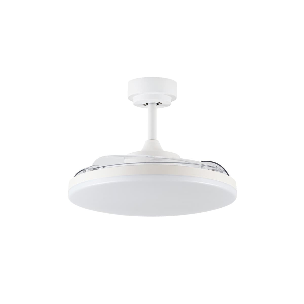 Bayside Stroll 106cm DC Fan and Light in White with Clear Retractable Blades-img-2