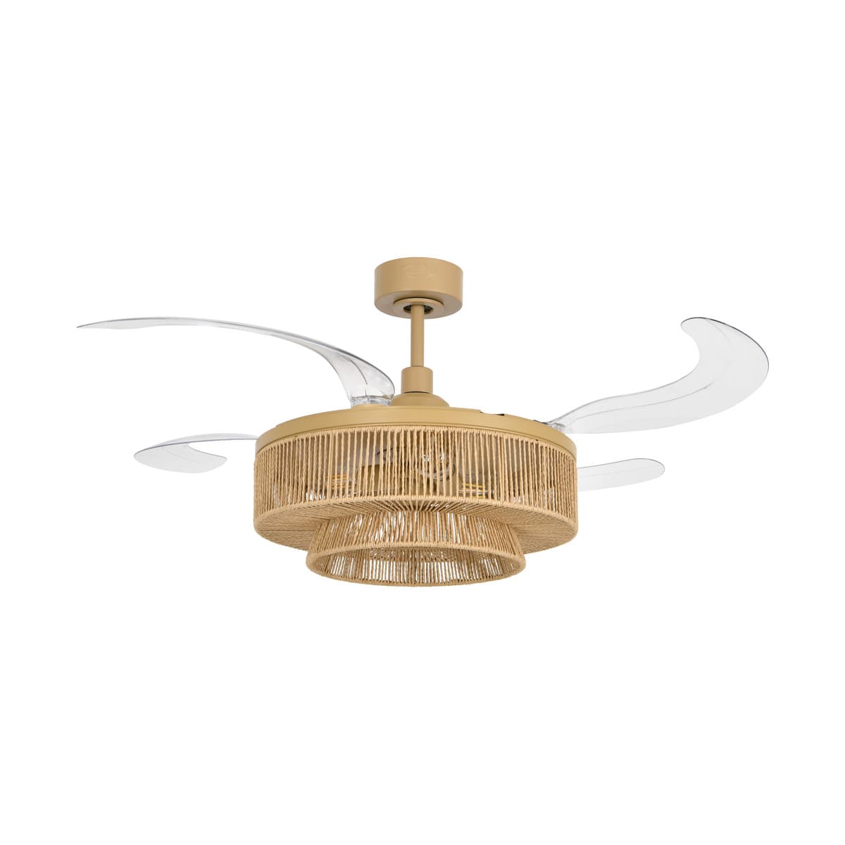 Fanaway Inka 121cm DC Retractable Blade Ceiling Fan with Light in Natural-img-1
