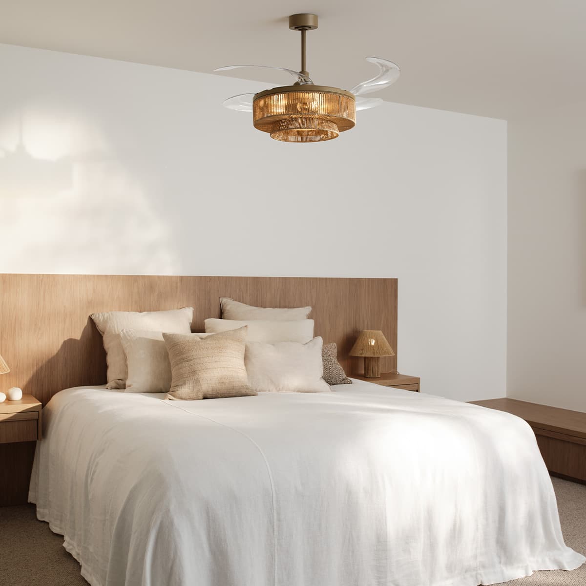 Fanaway Inka 121cm DC Retractable Blade Ceiling Fan with Light in Natural-img-2