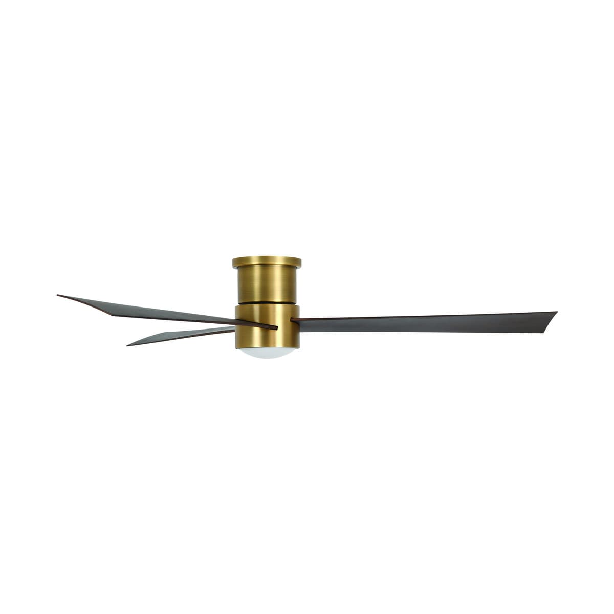 Climate IV 132cm DC Close to Ceiling Fan with Light in Antique Brass with Walnut
