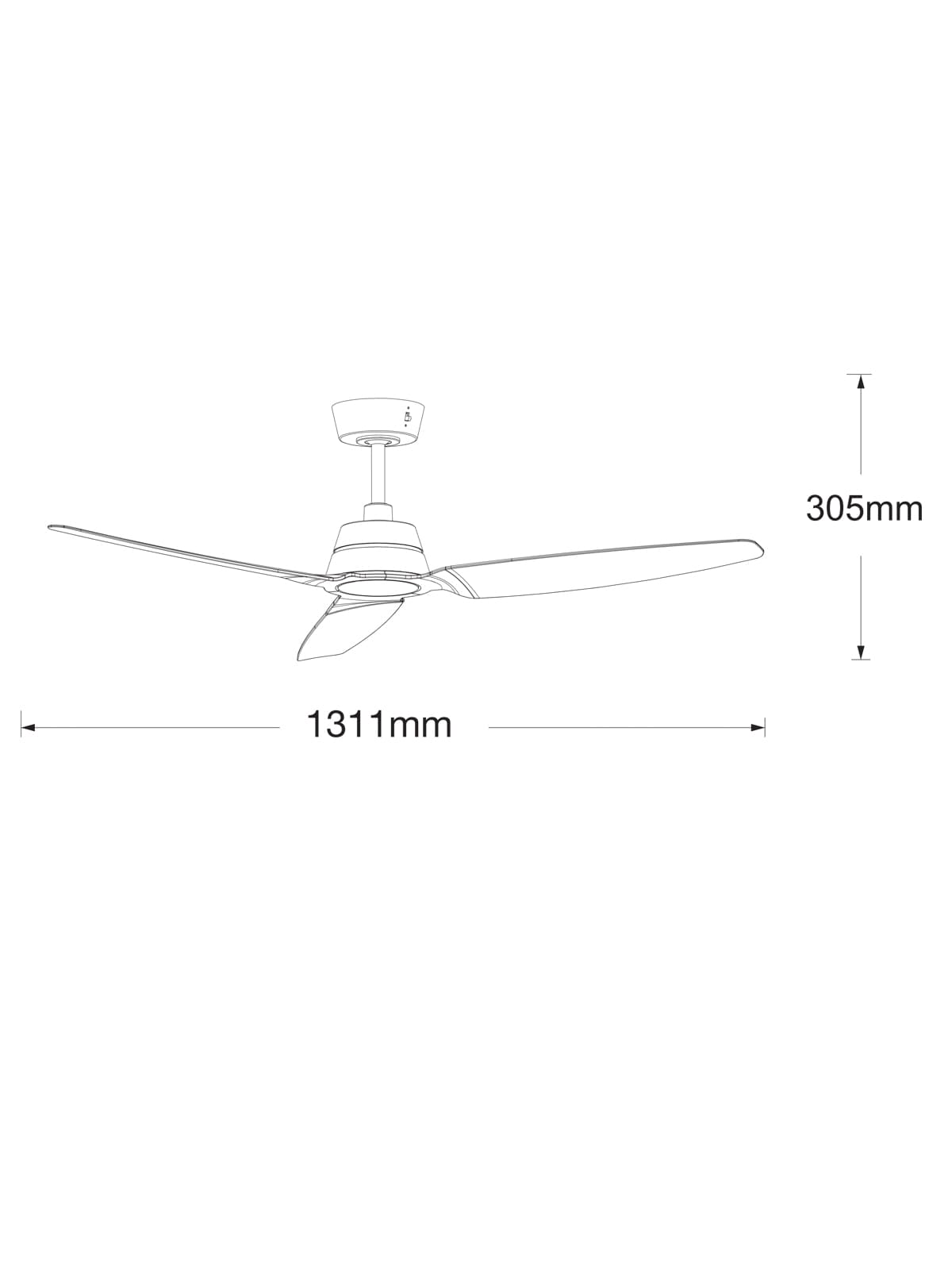 Sainz 132cm DC Fan only in Black-img-6