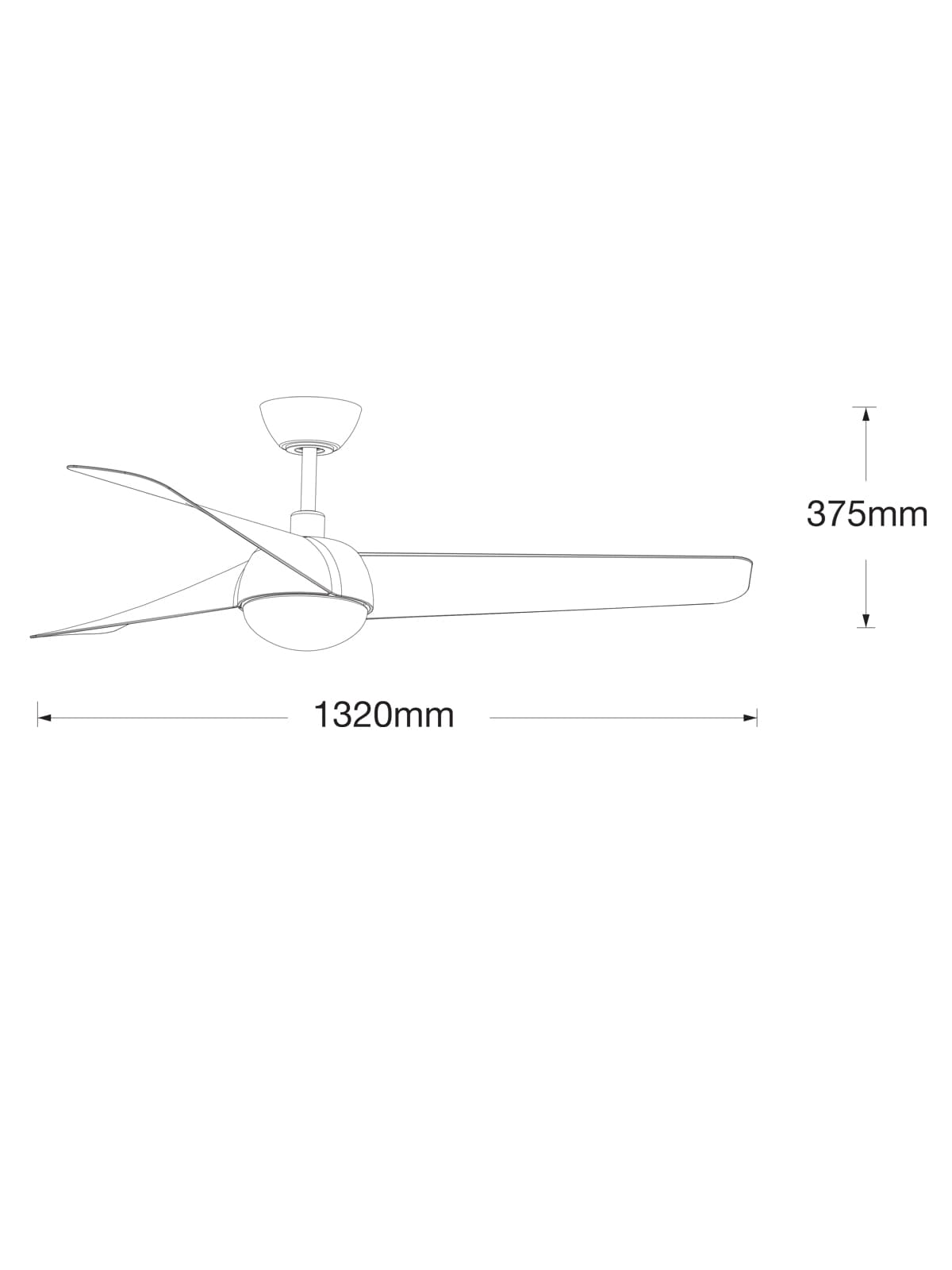Osprey 132cm DC Fan with Light in Bronze-img-7
