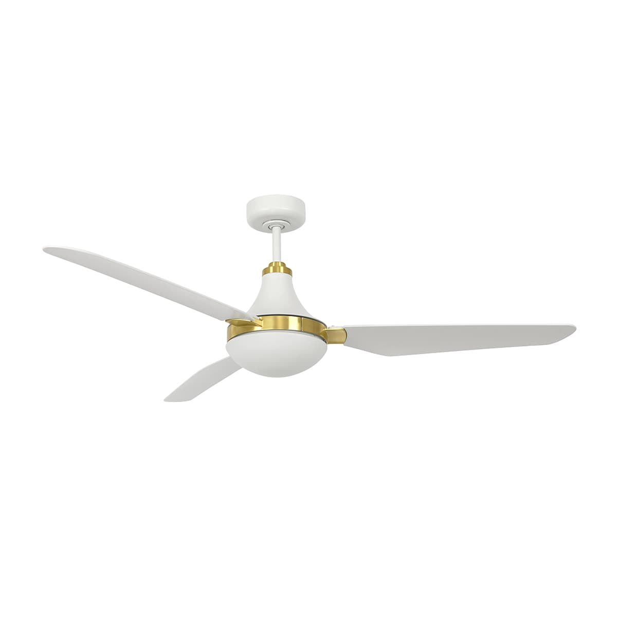 Leyndell 142cm DC Fan with Light in White with Optional Brass Details-img-1