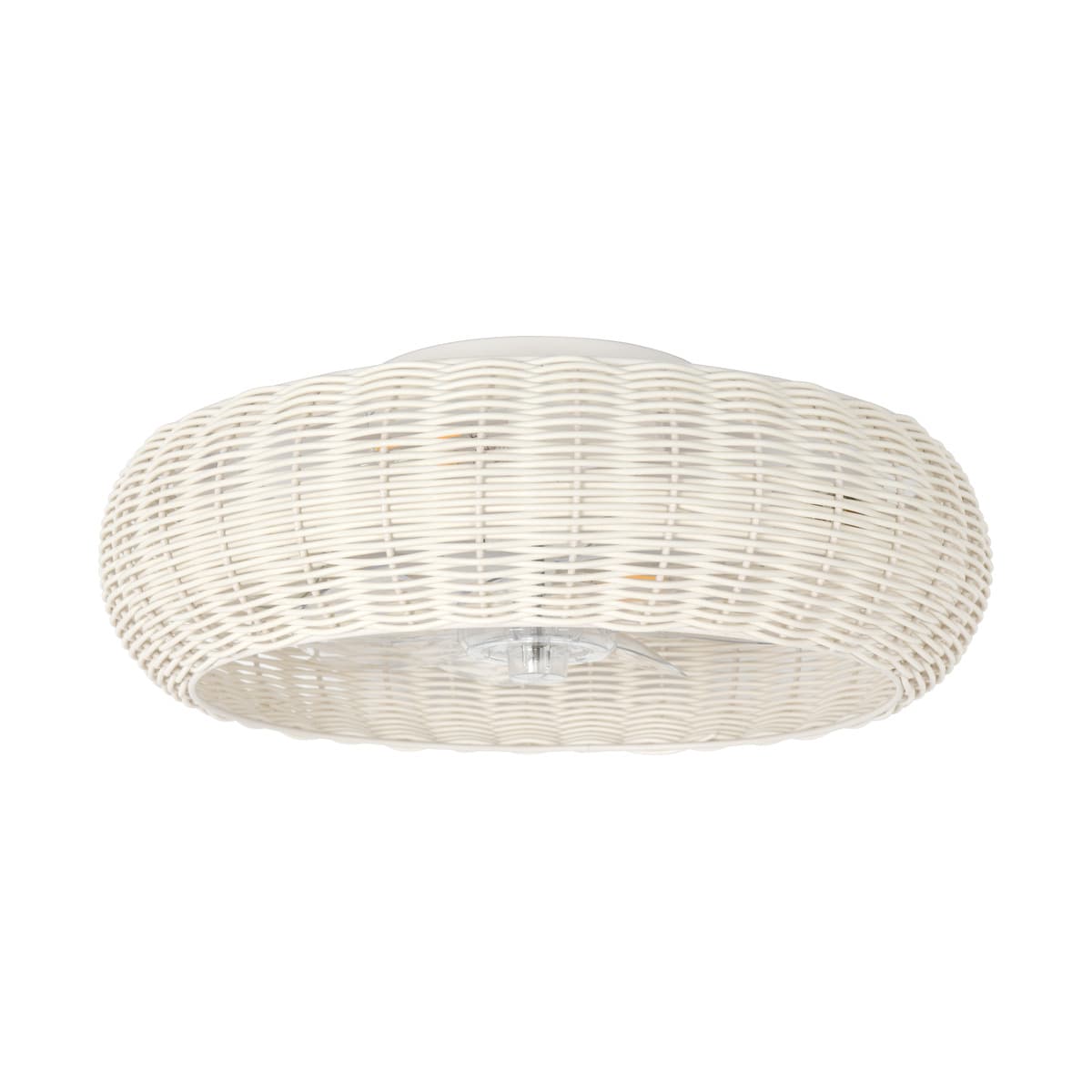 Lorne 500mm IP44 DC Flush Fan with Light in White