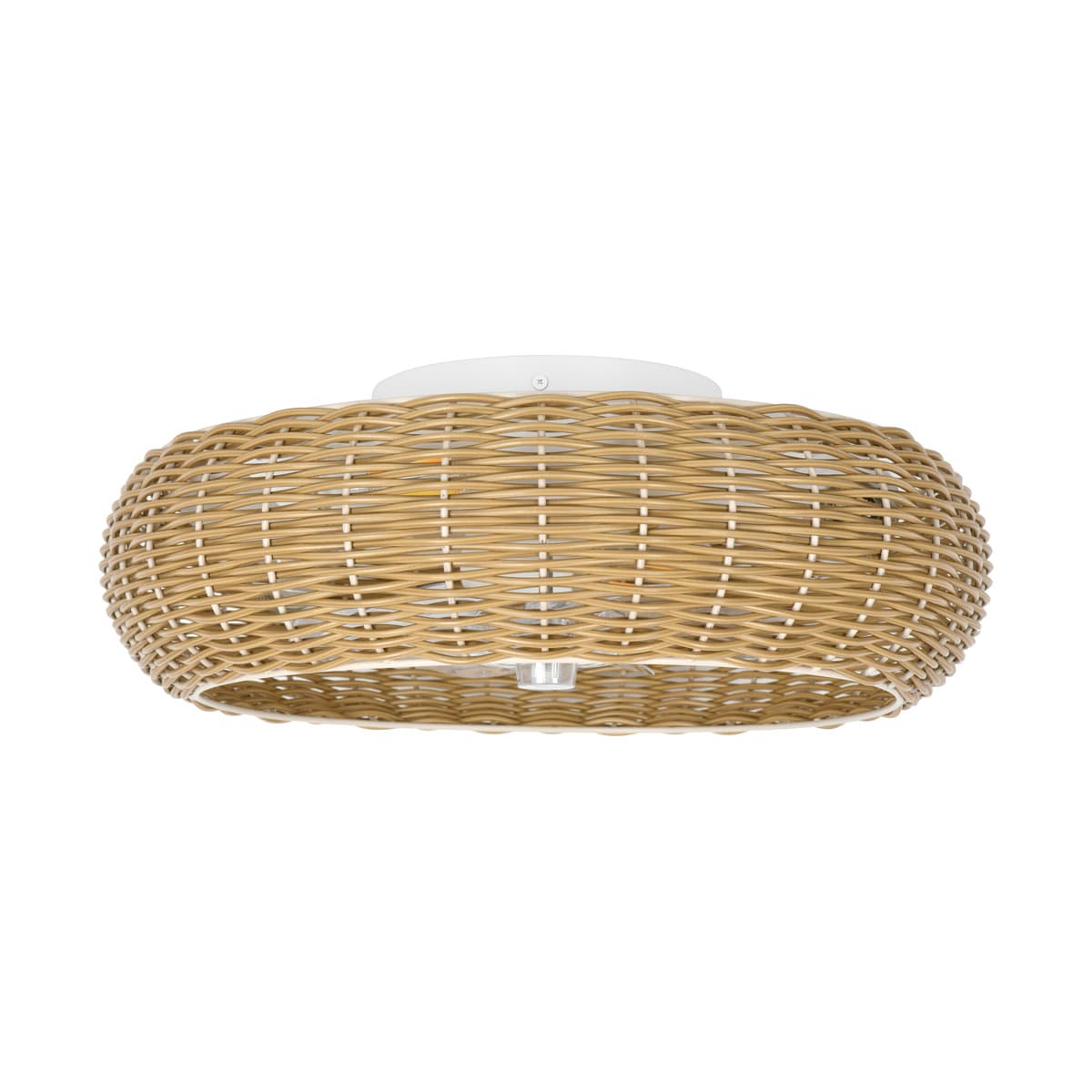 Lorne 500mm IP44 DC Flush Fan with Light in Natural