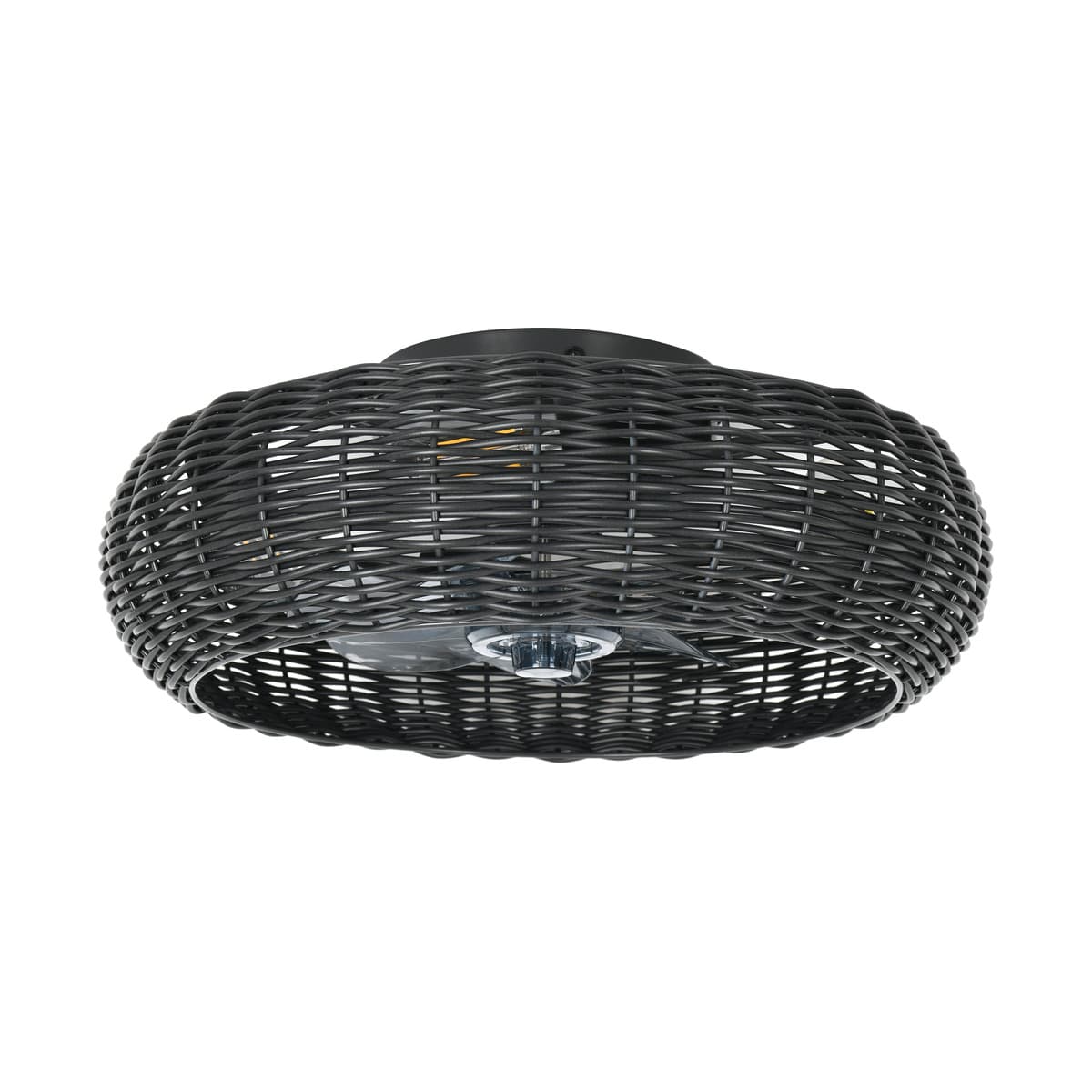 Lorne 500mm IP44 DC Flush Fan with Light in Charcoal