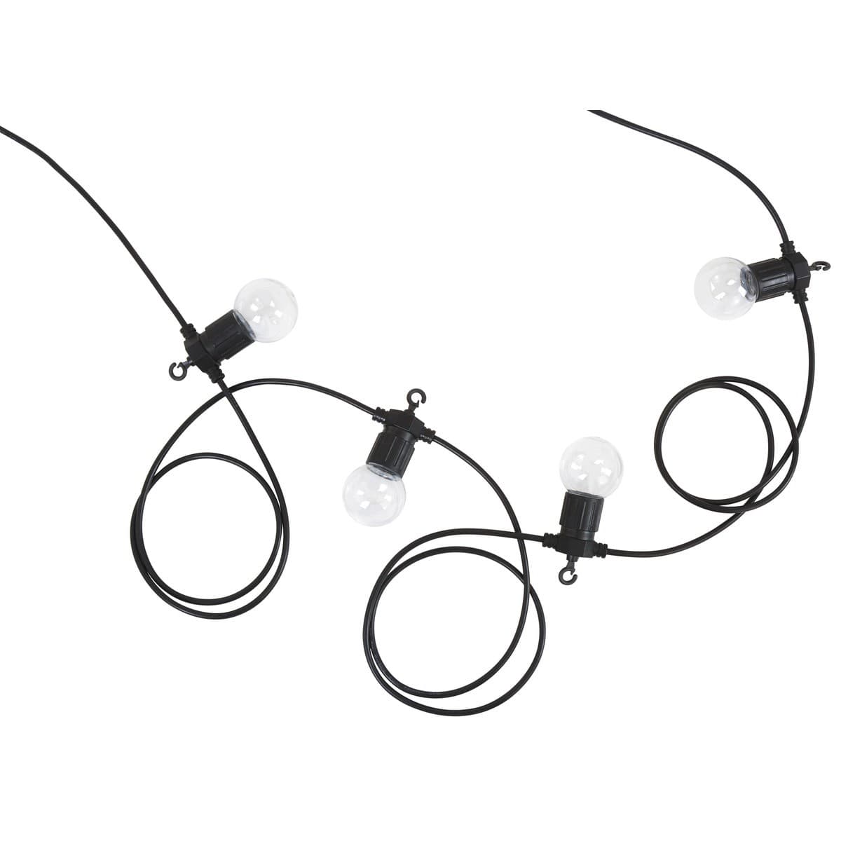 Festoon II 10 Light LED Exterior String Light Kit in Black with Warm White-img-1