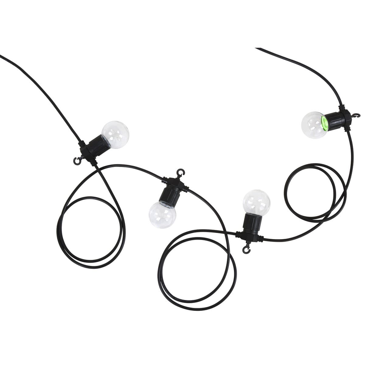 Lucci Connect Festoon 20 Light LED Smart String Light Kit in Black with RGB + Whites-img-1