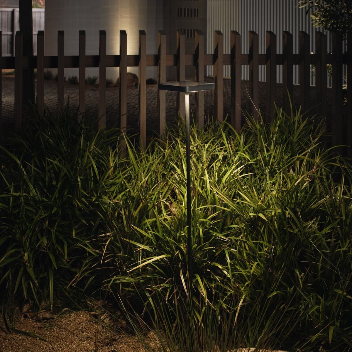 Taylor Solar LED Bollard with Sensor in Black-img-3
