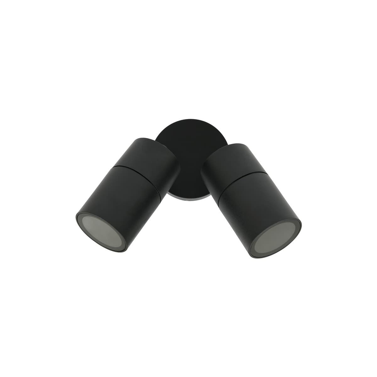 Wanaka 2 Light 12/24V Adjustable Exterior Wall Light with DIY Quick Connect in Black-img-1
