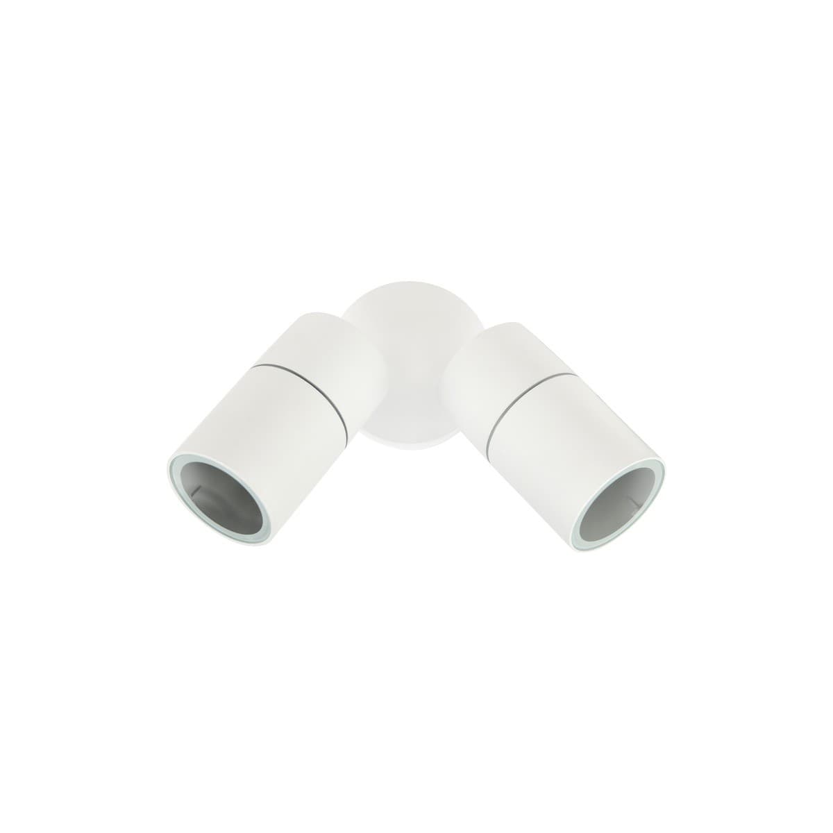 Wanaka 2 Light 12/24V Adjustable Exterior Wall Light with DIY Quick Connect in White-img-1