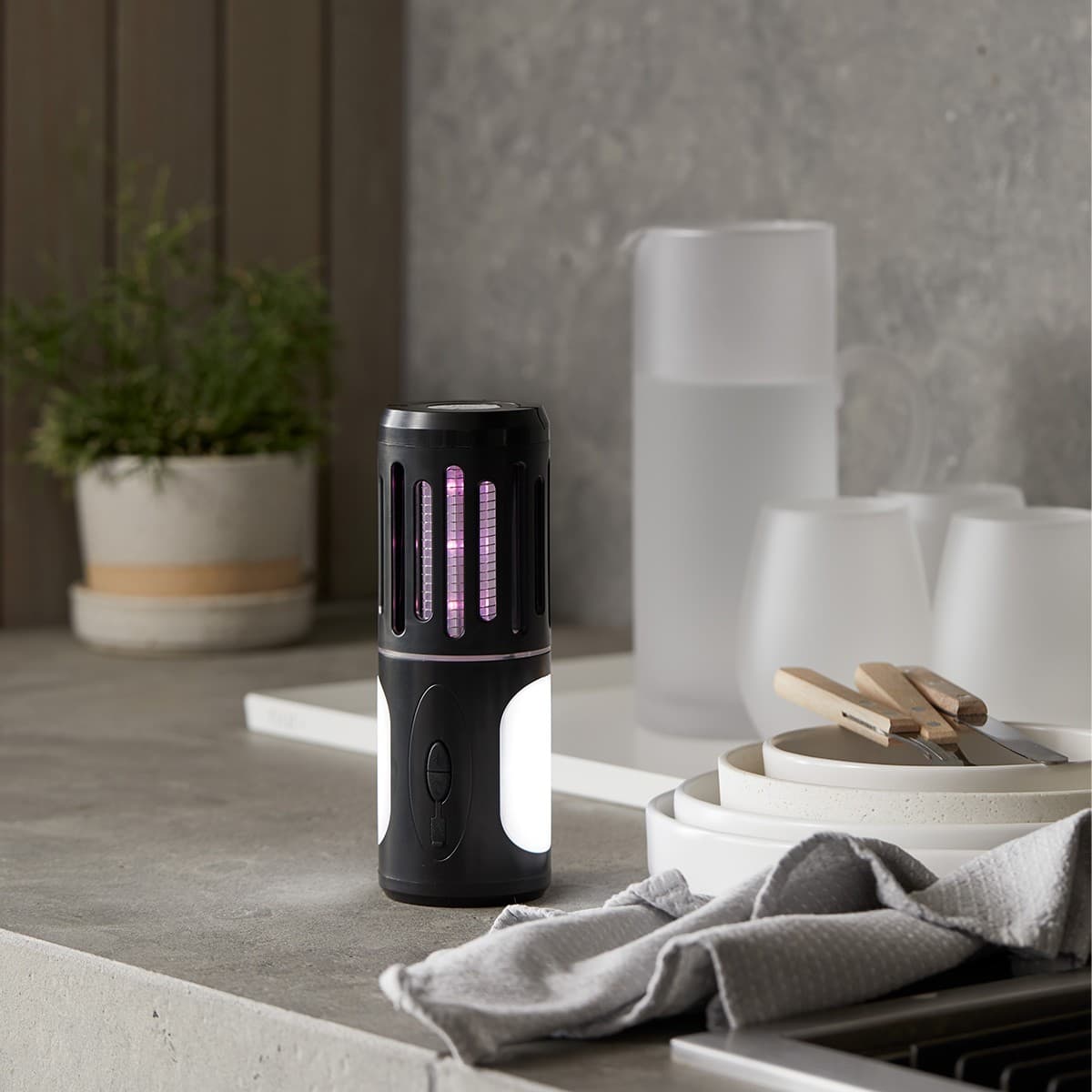 Tall Mozzie Zapper with LED Light portable Table Lamp-img-2