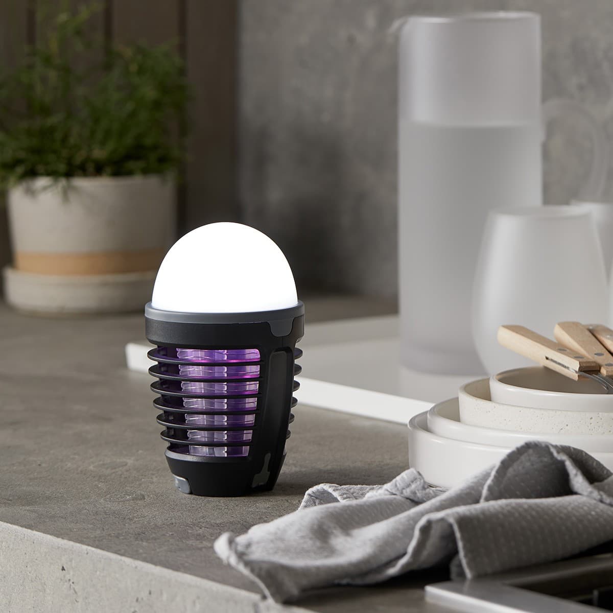 Small Mozzie Zapper with LED Light portable Table Lamp