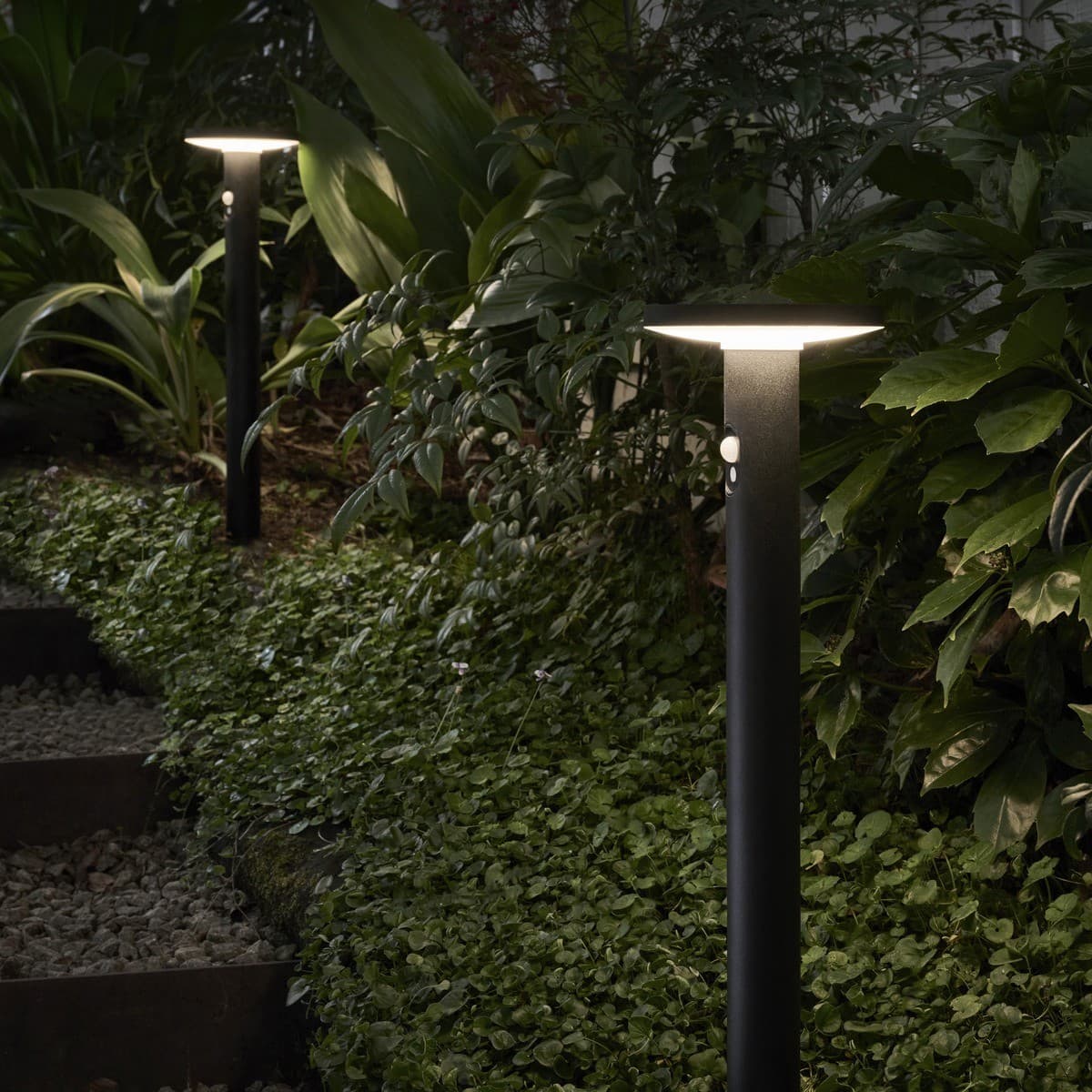 Kewarra LED Solar Bollard in Black-img-2
